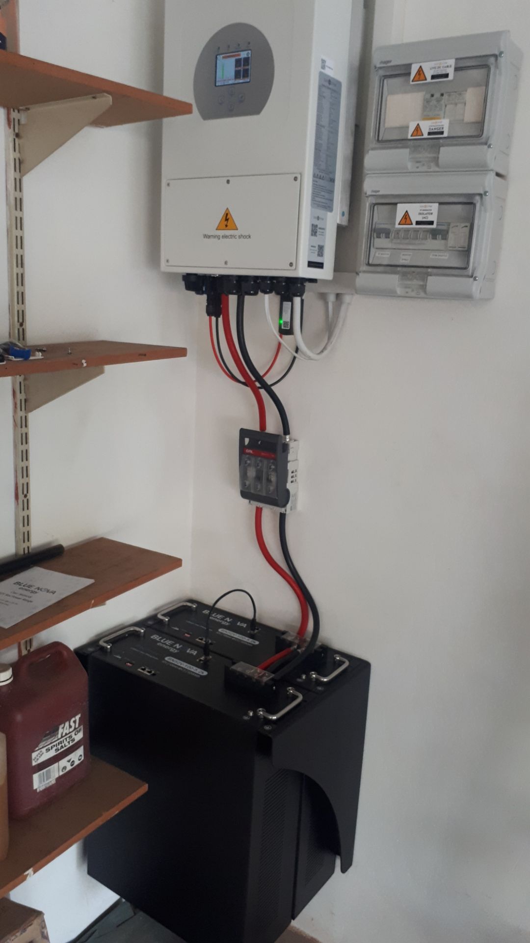 5kW 10kWh battery storage backup installation